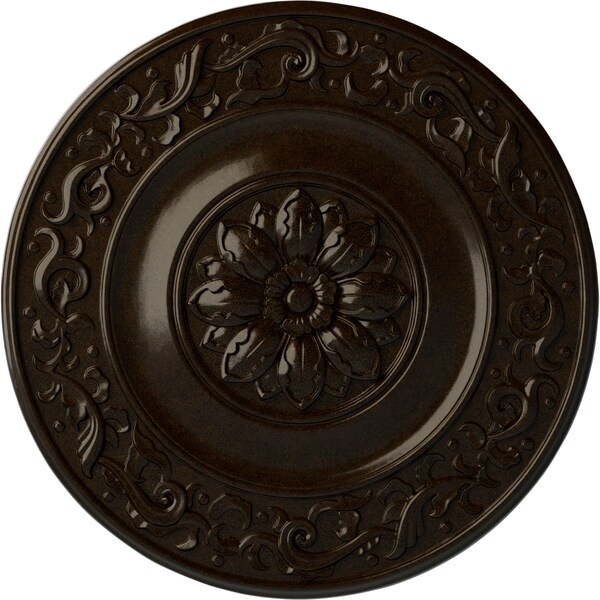 Ekena Millwork Milan Ceiling Medallion, Hand-Painted Bronze, 47 5/8"OD x 2 3/4"P CM47MIBZS - main